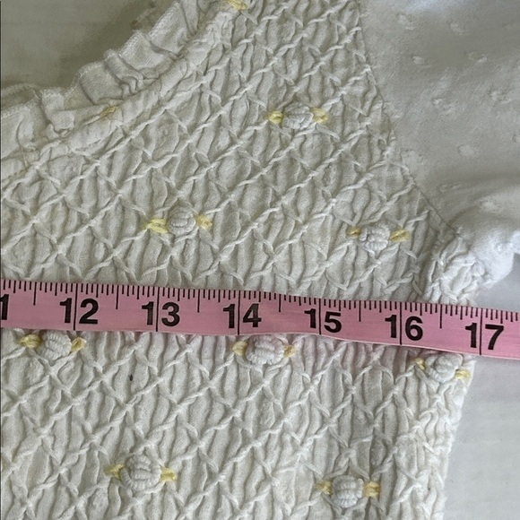 FREE PEOPLE CECELIA SMOCKED EMBROIDERED FLORAL CROPPED TOP SZ M - Picture 14 of 16